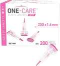 25G x 1.6mm Safety Lancets 200 Count B445