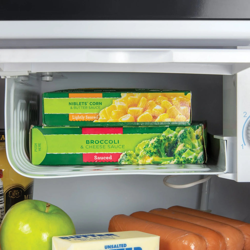 1.6 Cu Ft Black Refrigerator Freezer V32706