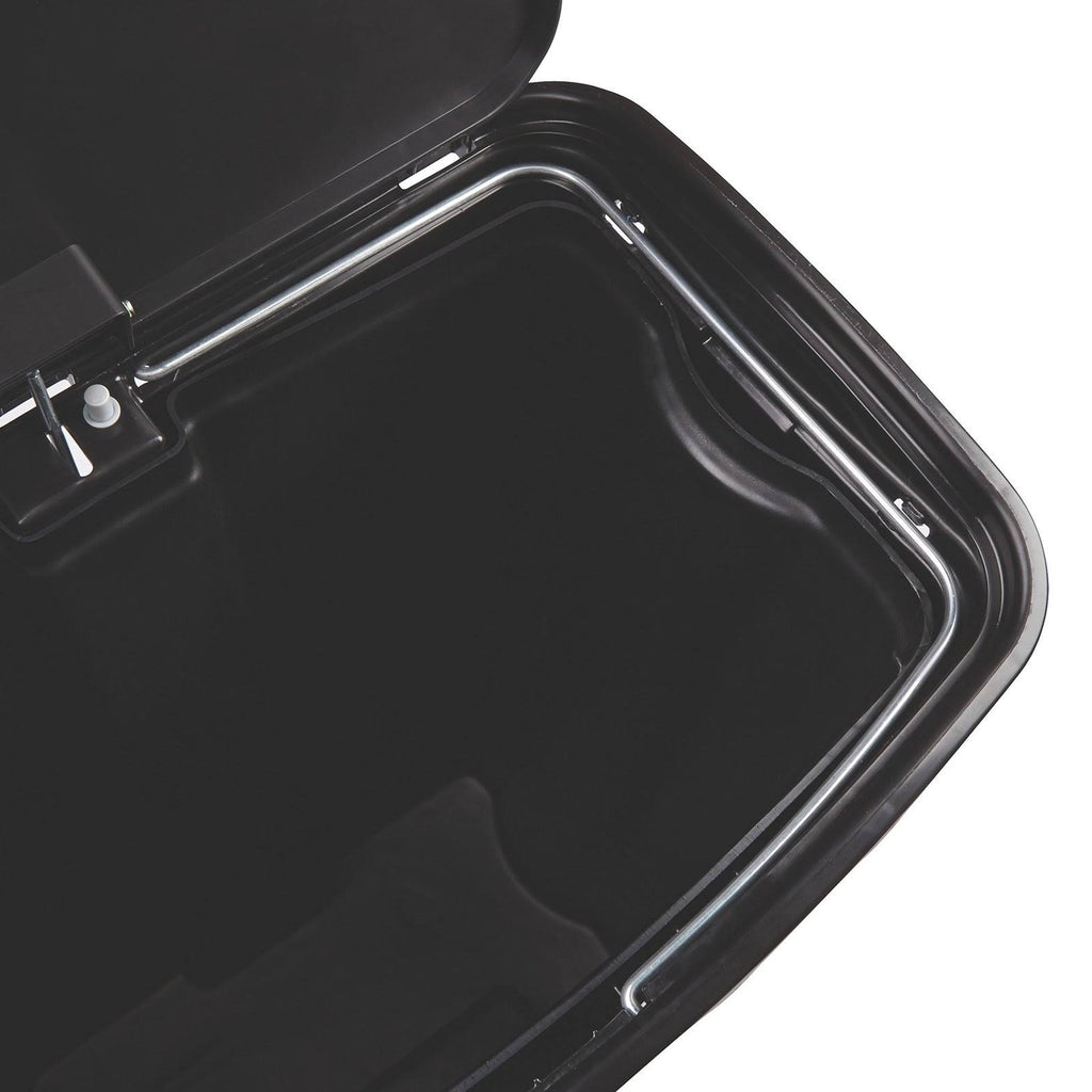 Black 18 Gal Plastic Step-On Trash Can J6995