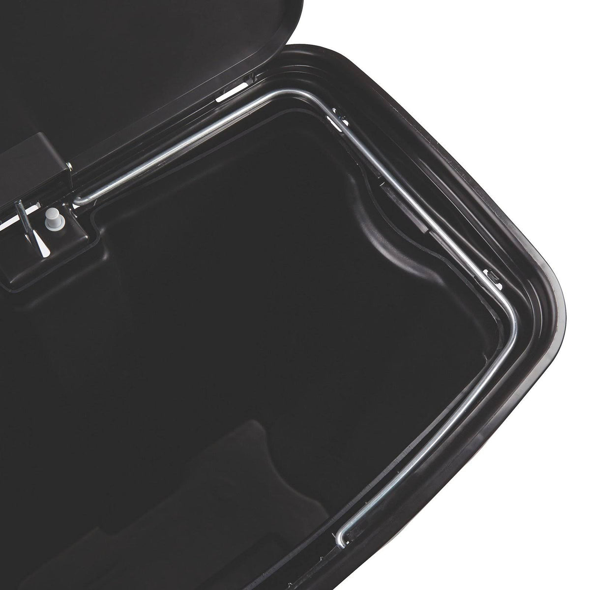 Black 18 Gal Plastic Step-On Trash Can J6995