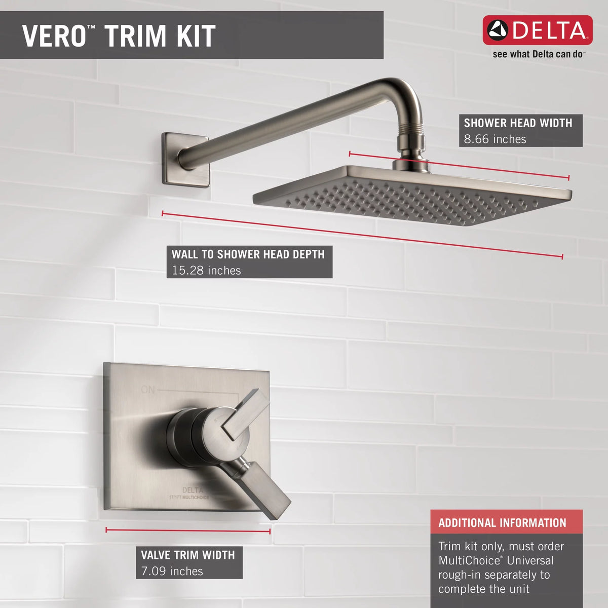 Shower Trim in Stainless Q5999