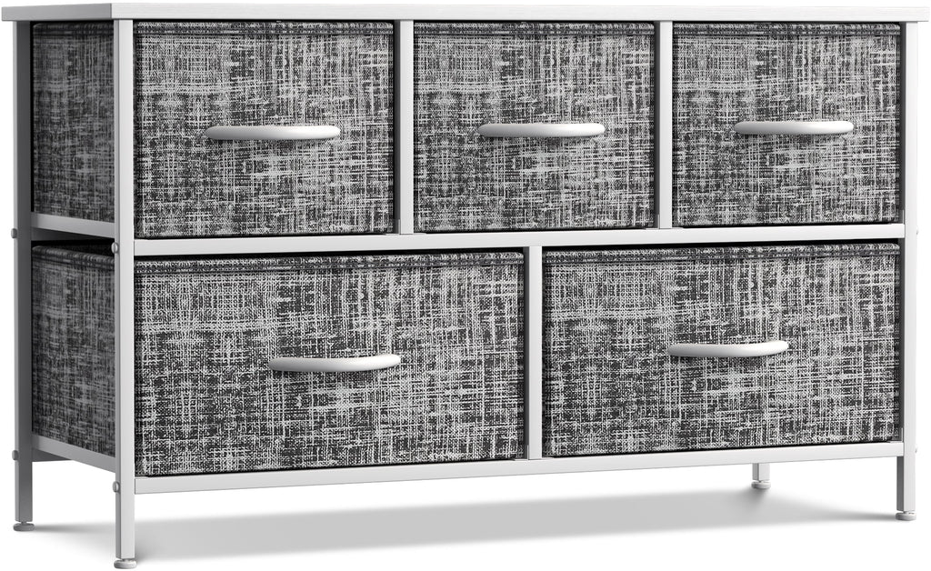 5 Drawer Storage Chest Dresser with Fabric Bins C70491