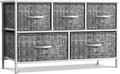 5 Drawer Storage Chest Dresser with Fabric Bins C70491