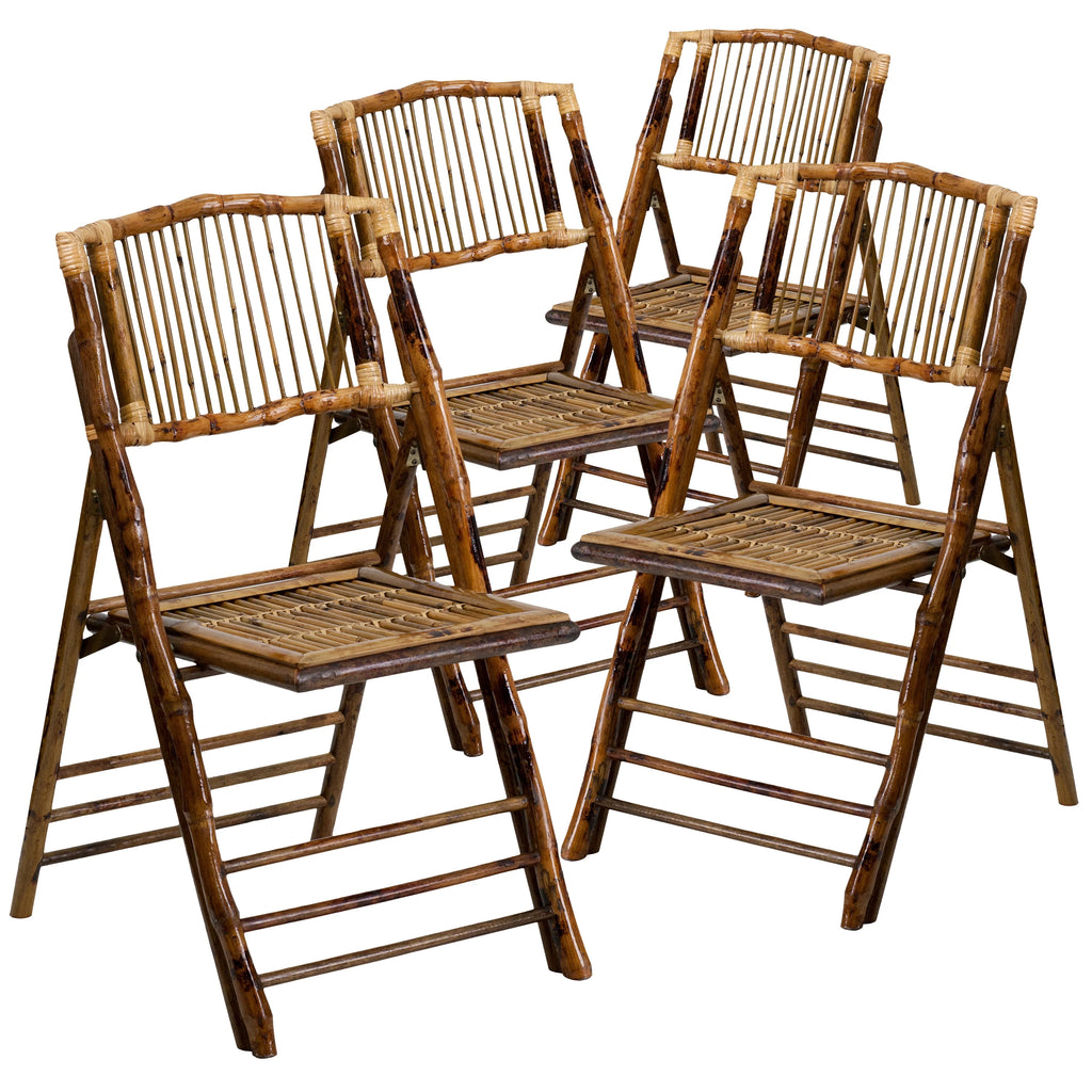 4 Pack Bamboo Wood Folding Chair I29892