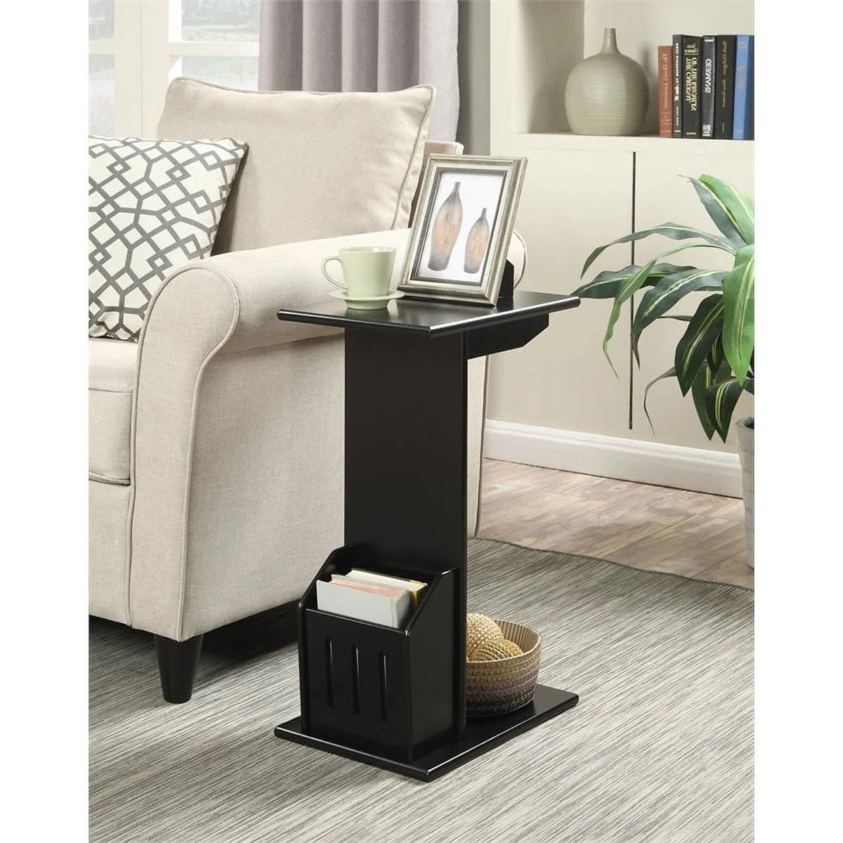 Black Wood End Table Set of 2 S135