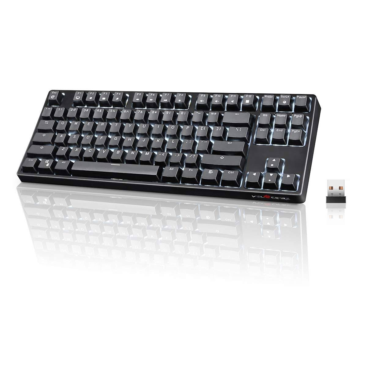 87 Key Tenkeyless Wireless Mechanical Keyboard with Brown Switches S101621