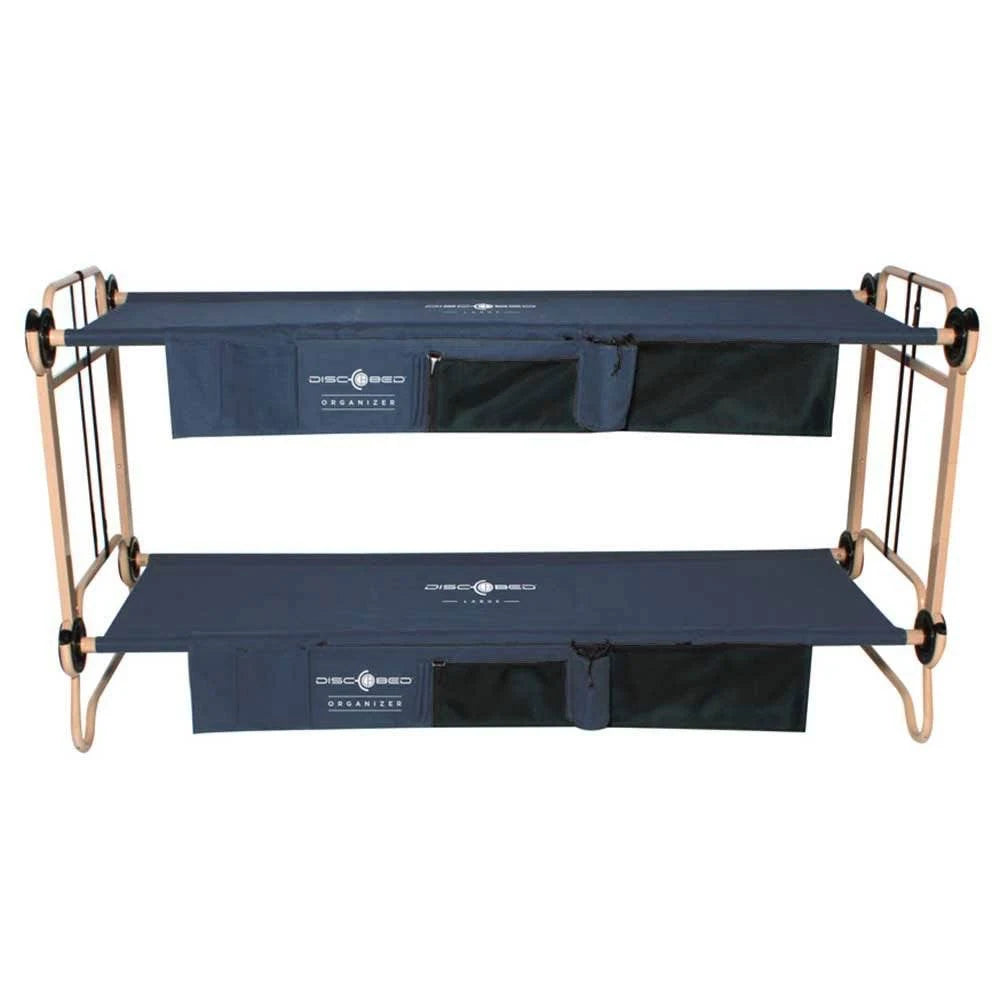 Navy Blue 2 Pack Double Cot with Organizers K930804