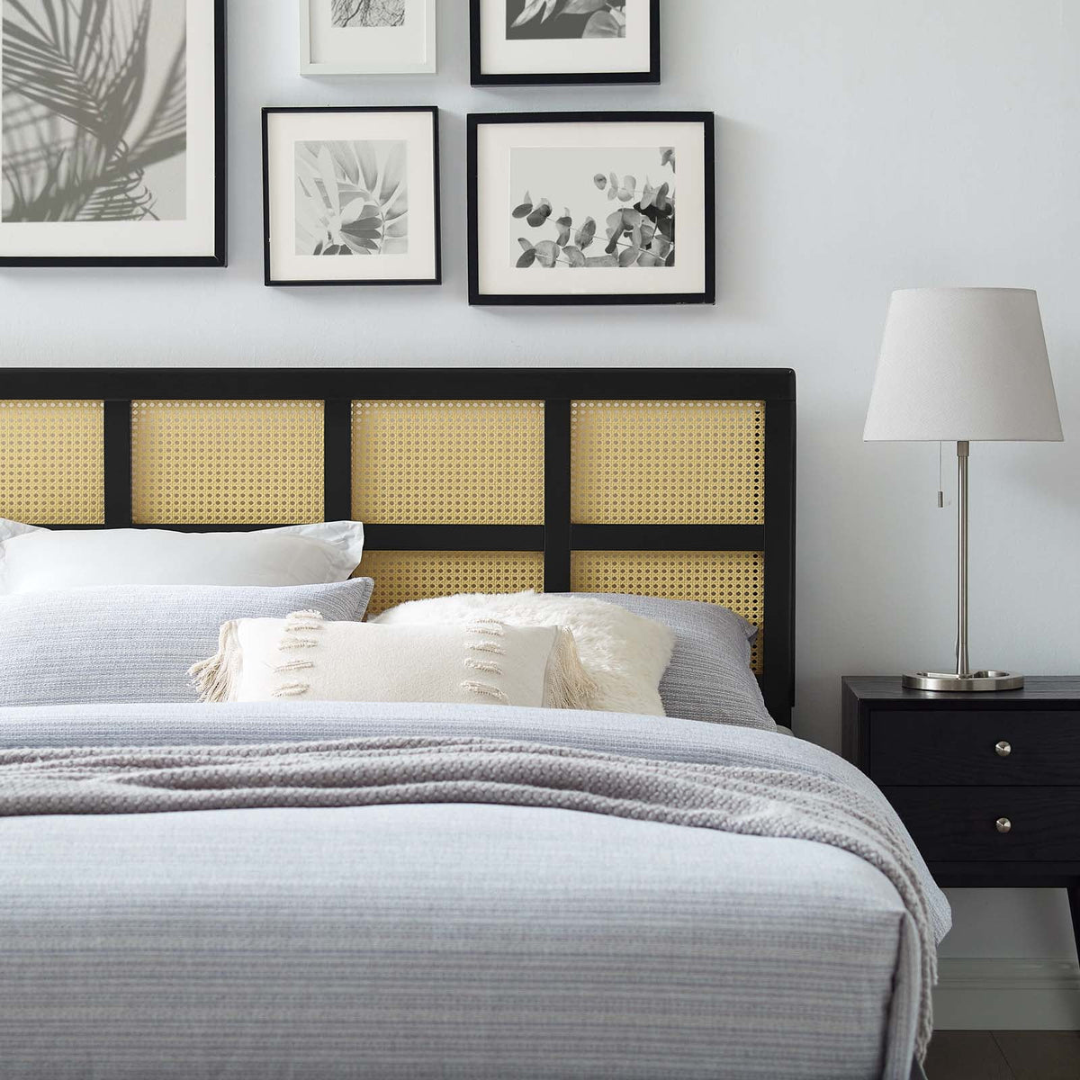 Black Wood Queen Size Headboard S5717