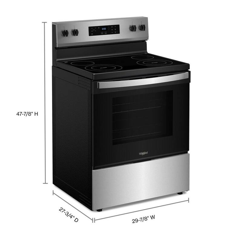 4 Element Freestanding Electric Range in Stainless Steel W8377