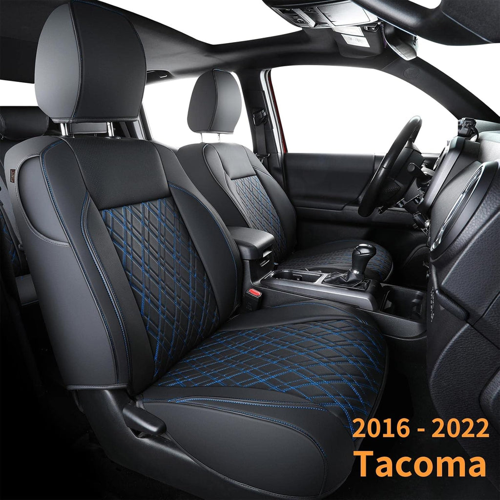 Tacoma Seat Covers Water Proof Faux Leather Front Set Black 2 pcs A6992