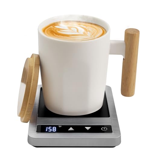 Coffee Mug Warmer & Mug Set, 14oz Heated Cup with Temperature Control and Auto Shut Off Y59956