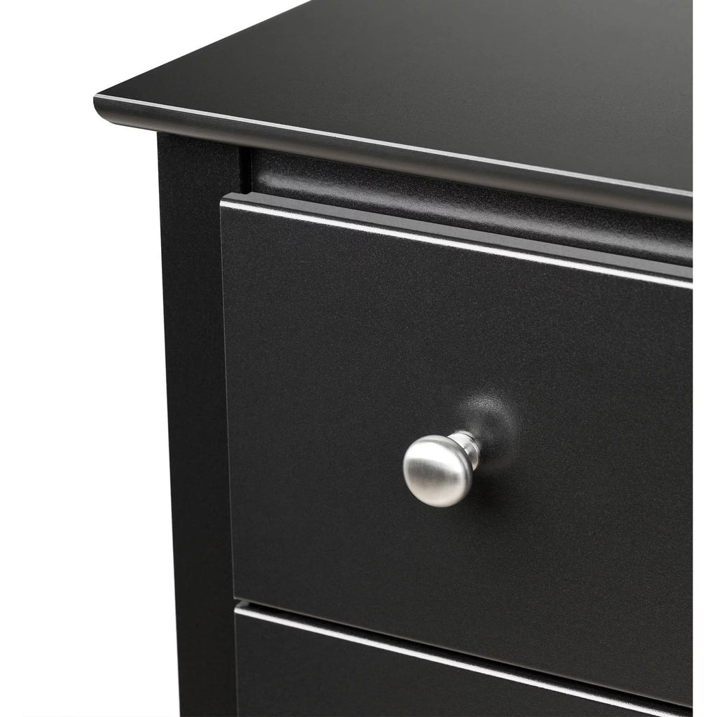 Black Tall 6 Drawer Chest V7409