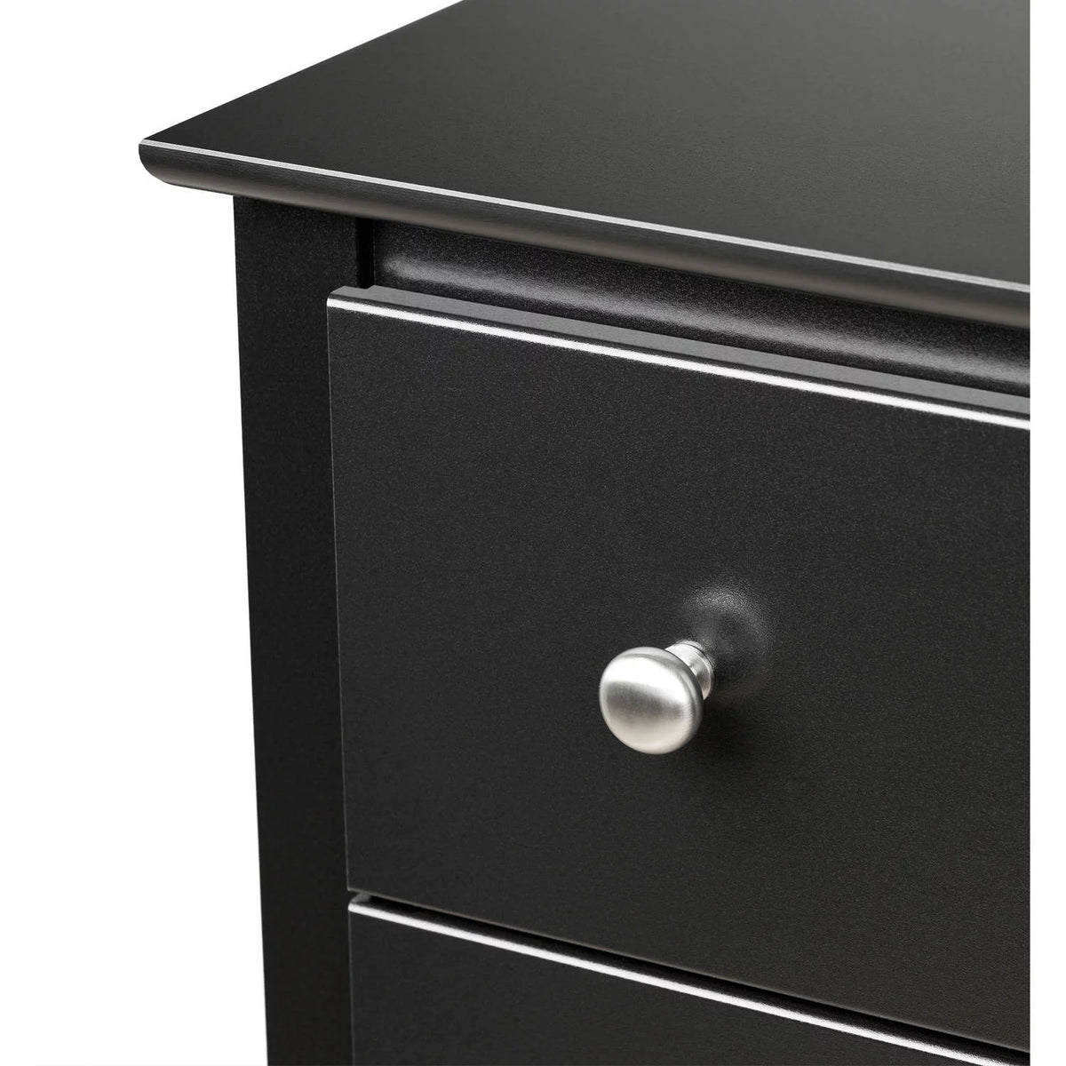 Black Tall 6 Drawer Chest V7409