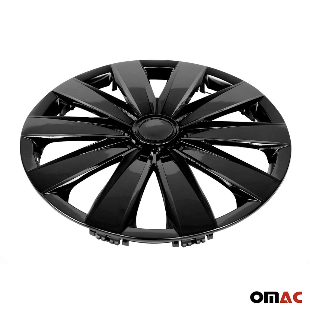 16 Wheel Covers Hubcaps 4Pcs Black N577
