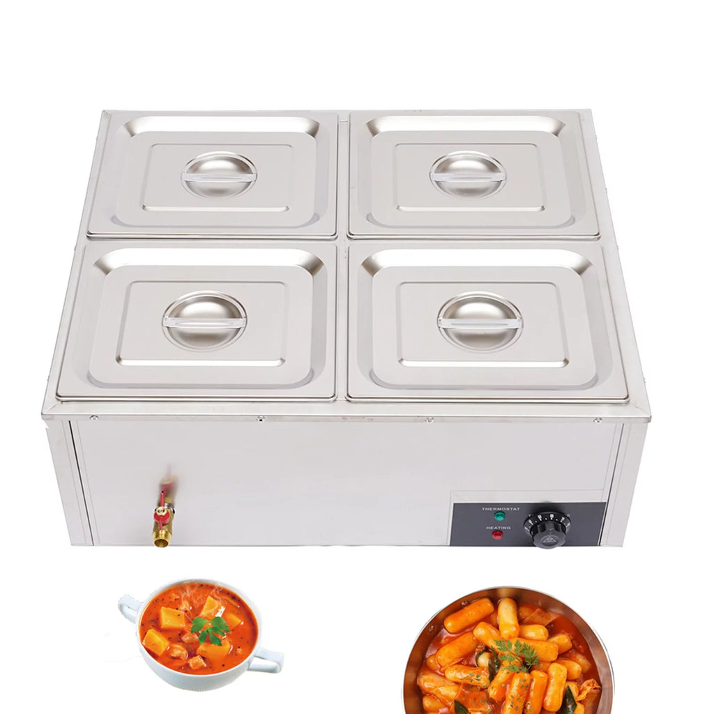 850W 4-Pan Commercial Food Warmer I91646