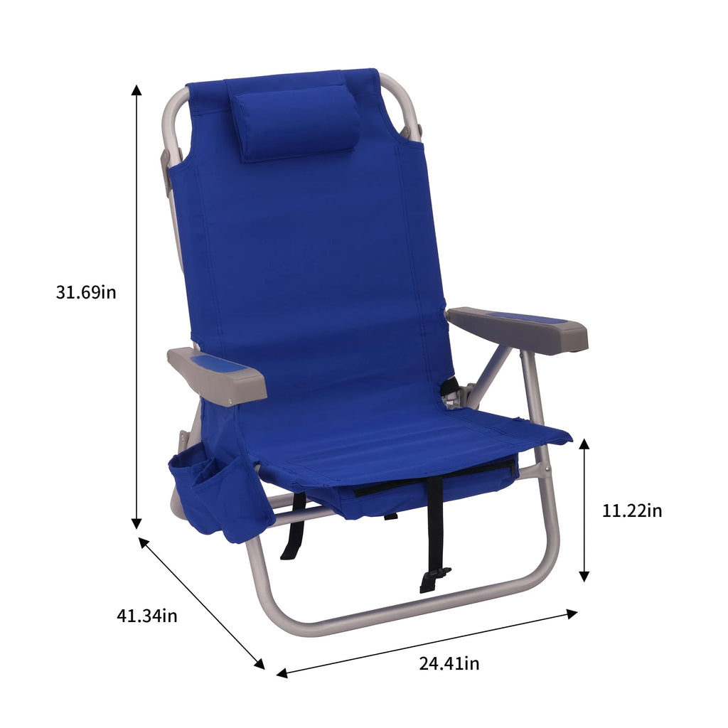 Blue Lay Flat Backpack Beach Chair A137772