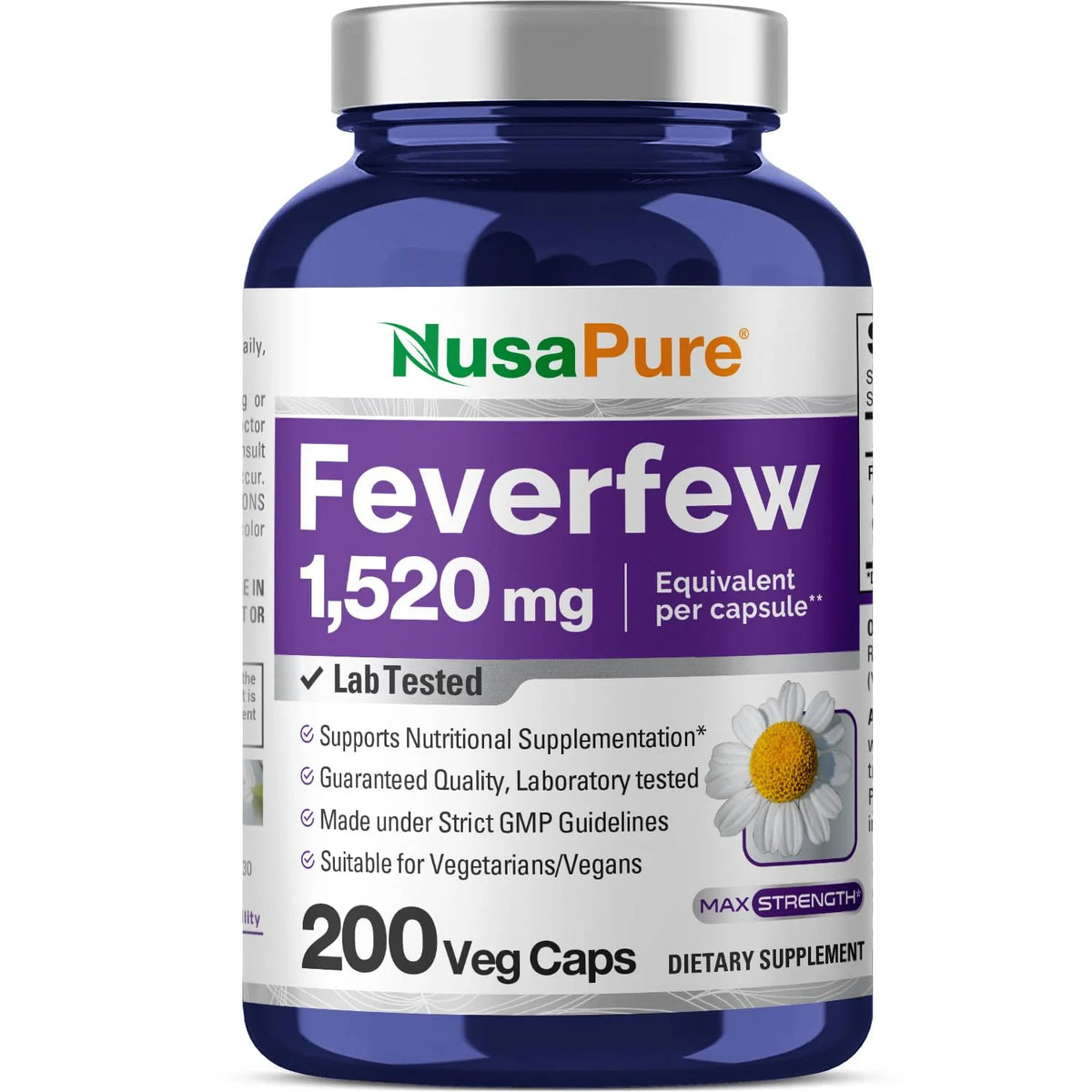 Feverfew 1520mg 200 Vegetarian Caps Q555