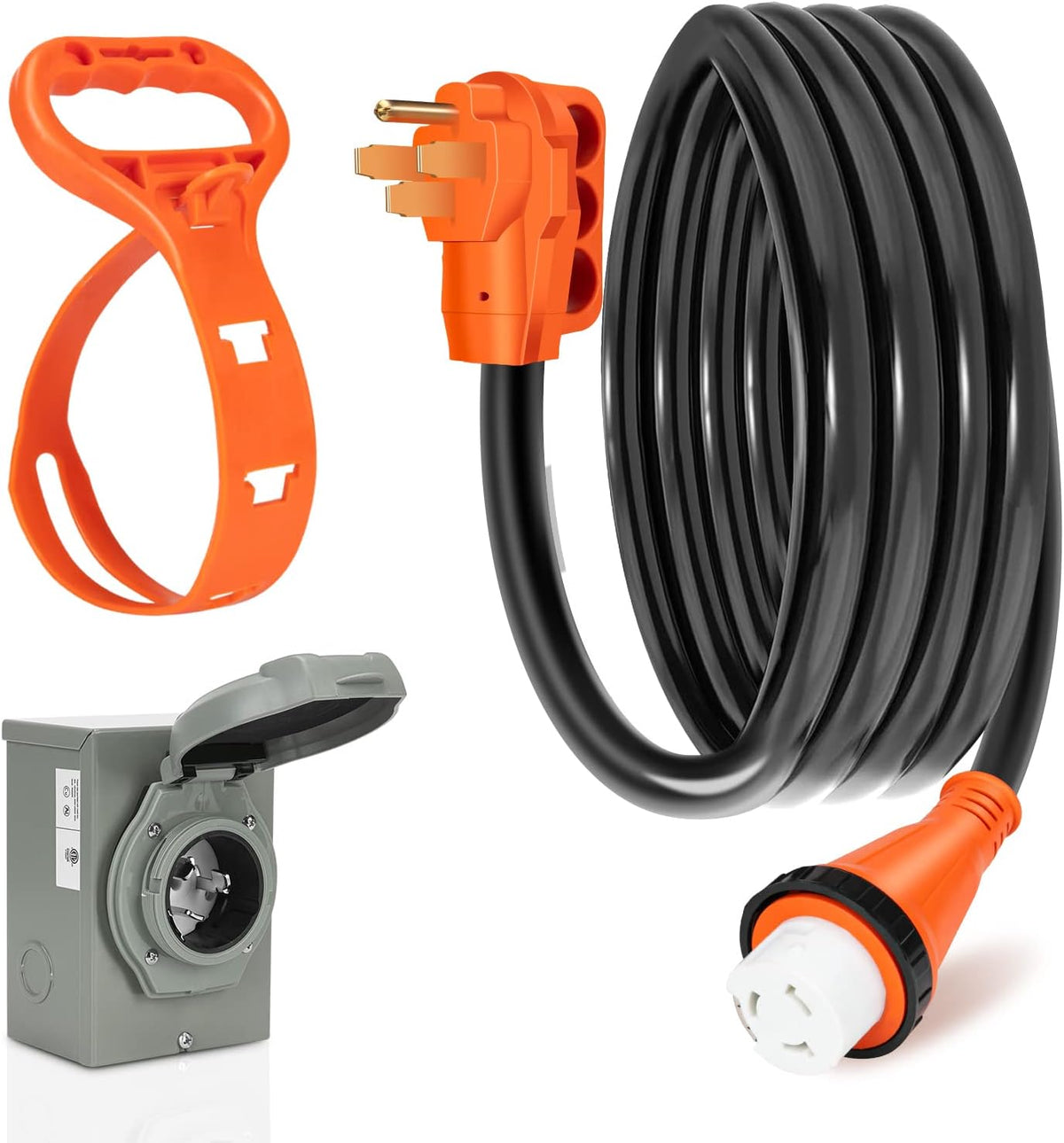 25FT 50Amp Generator Extension Cord with NEMA 14-50P to SS2-50R N232021