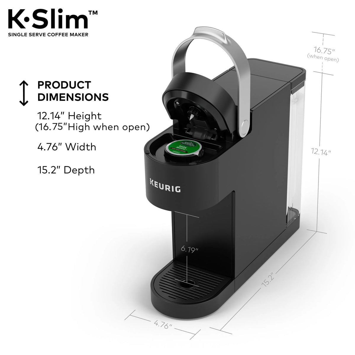 Black Single Serve K-Cup Pod Coffee Maker E72860
