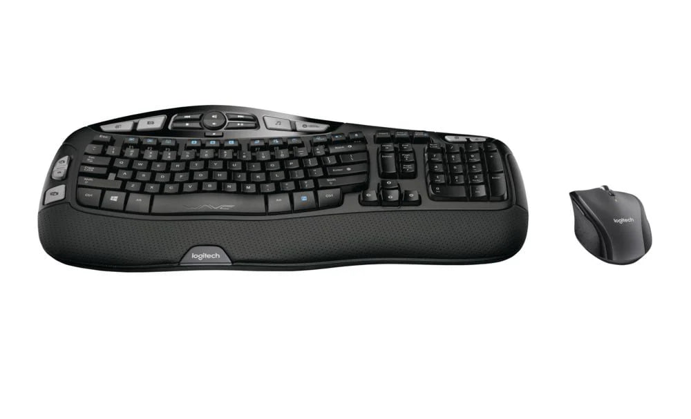 Wireless Keyboard and Mouse Combo, Full-Size, Black S936540