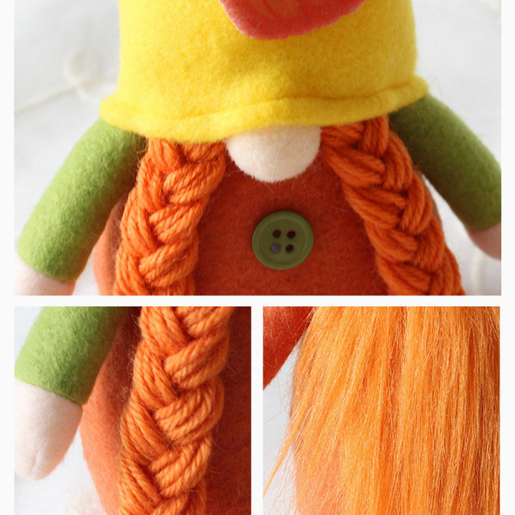 2 Pack Maple Leaf & Pumpkin Chef Gnomes Plush Dolls Scandinavian Tomte Nisse Dwarf Swedish Honey Bee Elf W979153