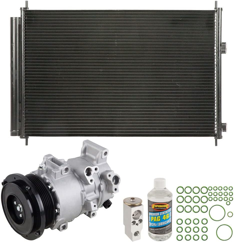 AC Compressor with A/C Condenser and Repair Kit I500