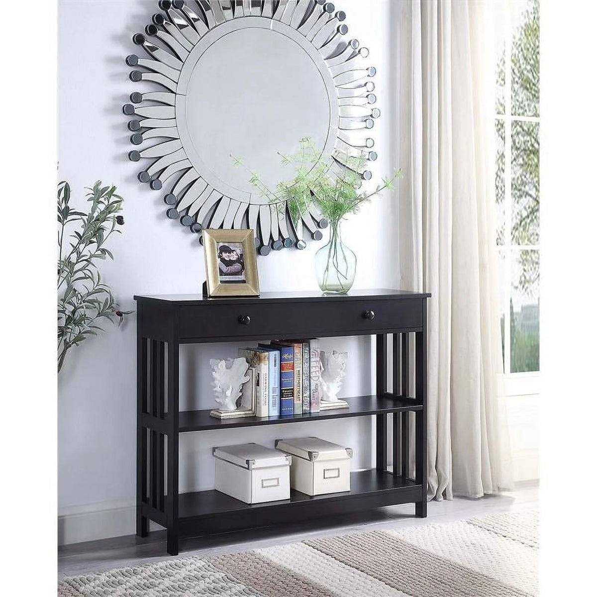 Black Wood Console Table N60051