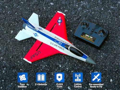 F16 Falcon Fighter Jet RC Plane with LED Lights, 2 Channel, 2 Batteries B30143
