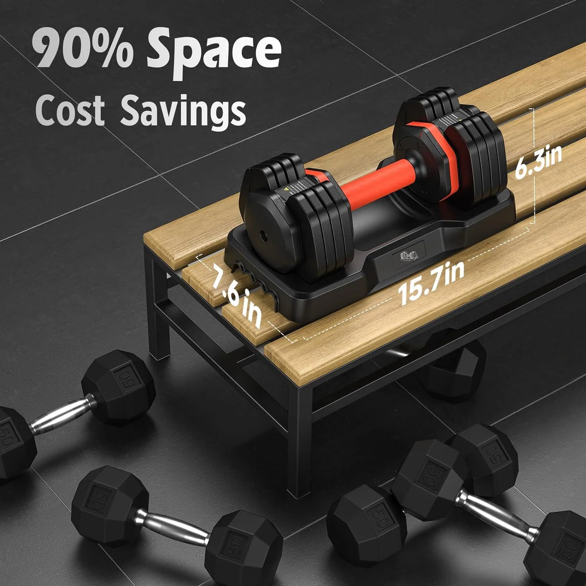 55LB Adjustable Dumbbells Q1414