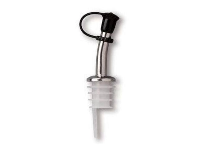 Chrome Plated Bottle Pourer with Cap and Plastic Cork J573244