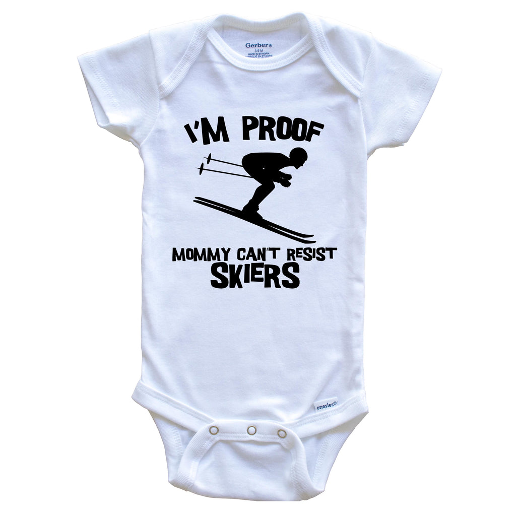 White Skiing Baby Bodysuit R606300