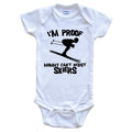 White Skiing Baby Bodysuit R606300