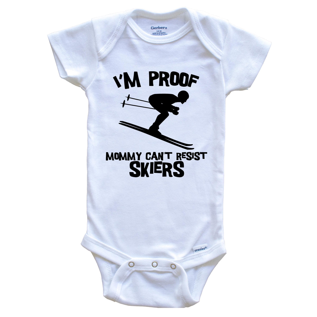 White Skiing Baby Bodysuit R606300