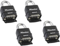 Combination Padlock 4 Pack Black/Silver Q2972
