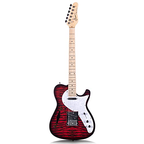 Blue Semi-Hollow Body Electric Guitar M7193