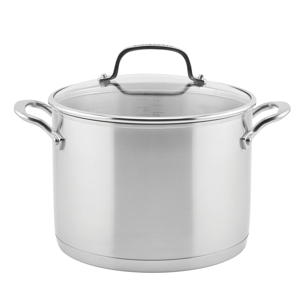 3-Ply Stainless Steel Induction Stockpot with Lid, 8 Quart D31374