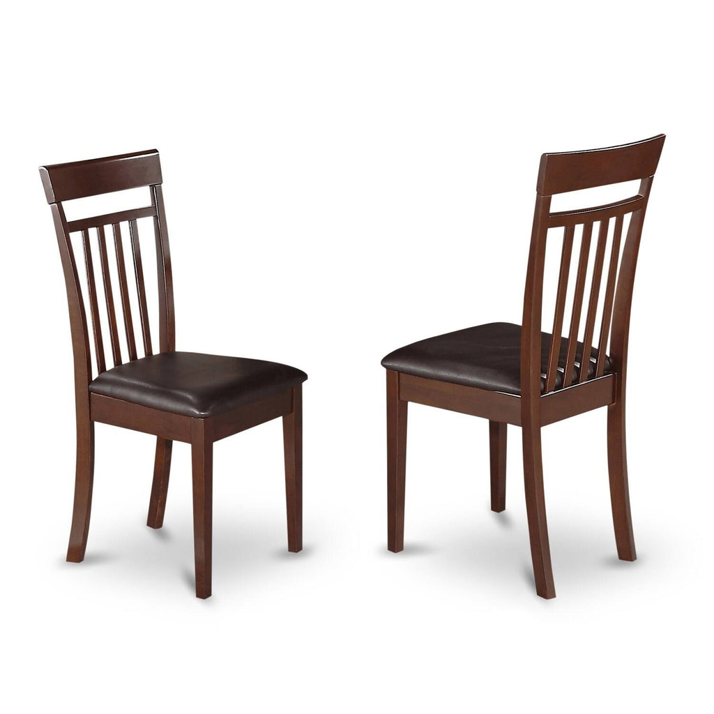 5pc Dining Room Table and Faux Leather Seat Chairs P58205
