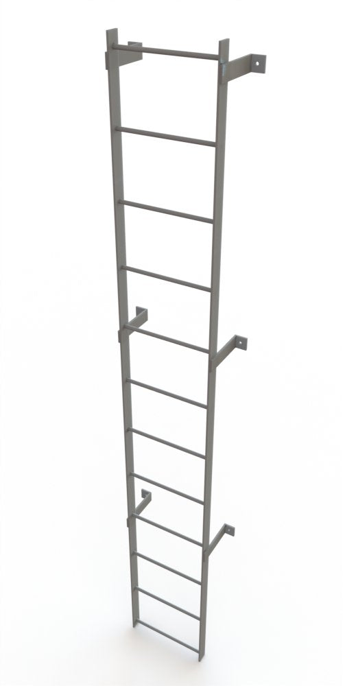 Safety Yellow 8-Rung Fixed Steel Ladder Z12211