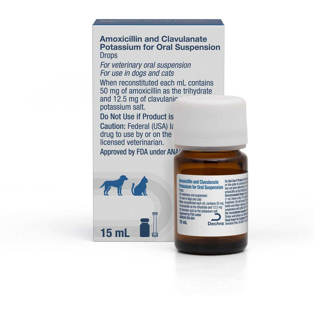 Amoxicillin and Clavulanate Potassium Oral Suspension Drops for Dogs G66266