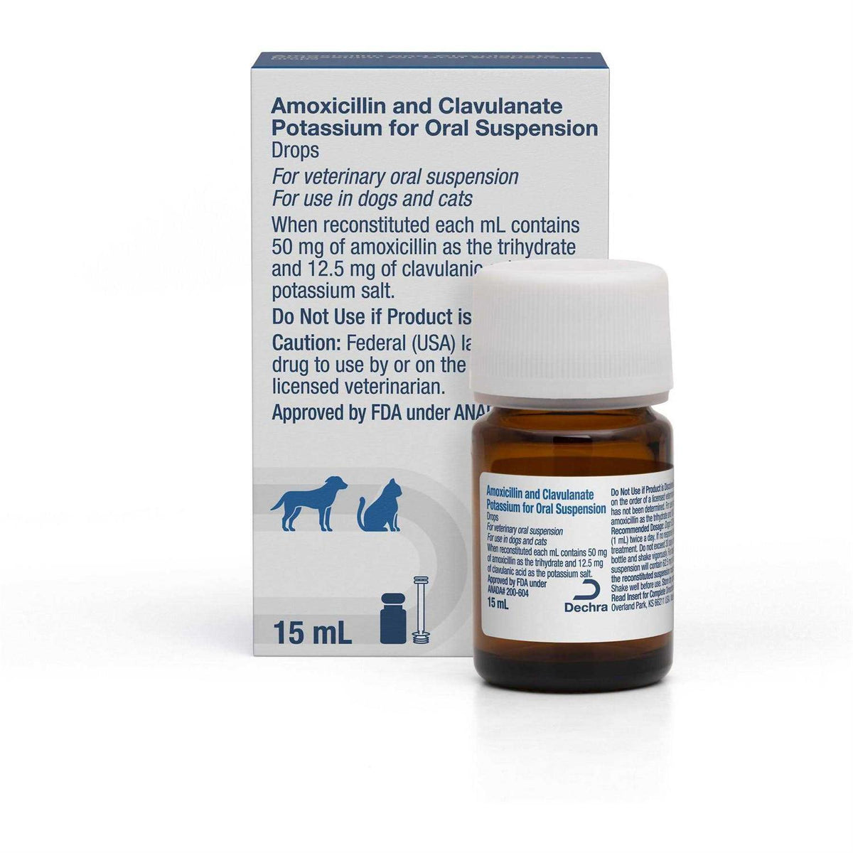 Amoxicillin and Clavulanate Potassium Oral Suspension Drops for Dogs G66266