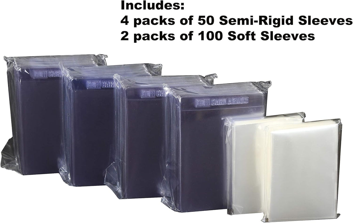 Semi Rigid Card Sleeves and Soft Sleeves with Foam Lined Heavy Duty Submission Box Y531428