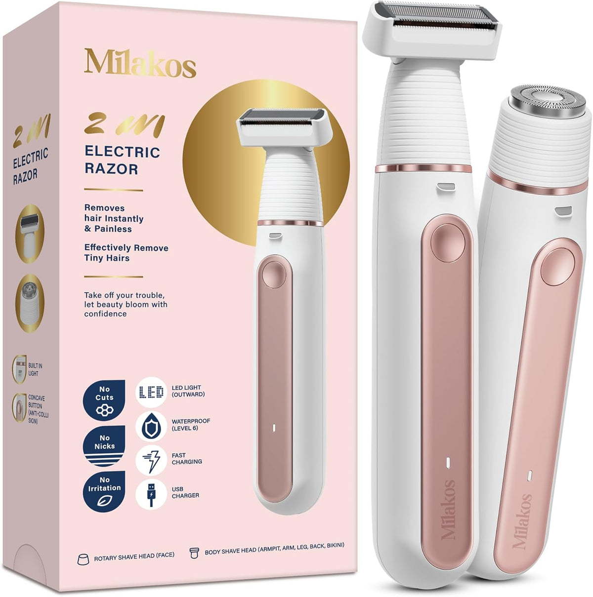 2-in-1 Electric Razor Shaver R9230
