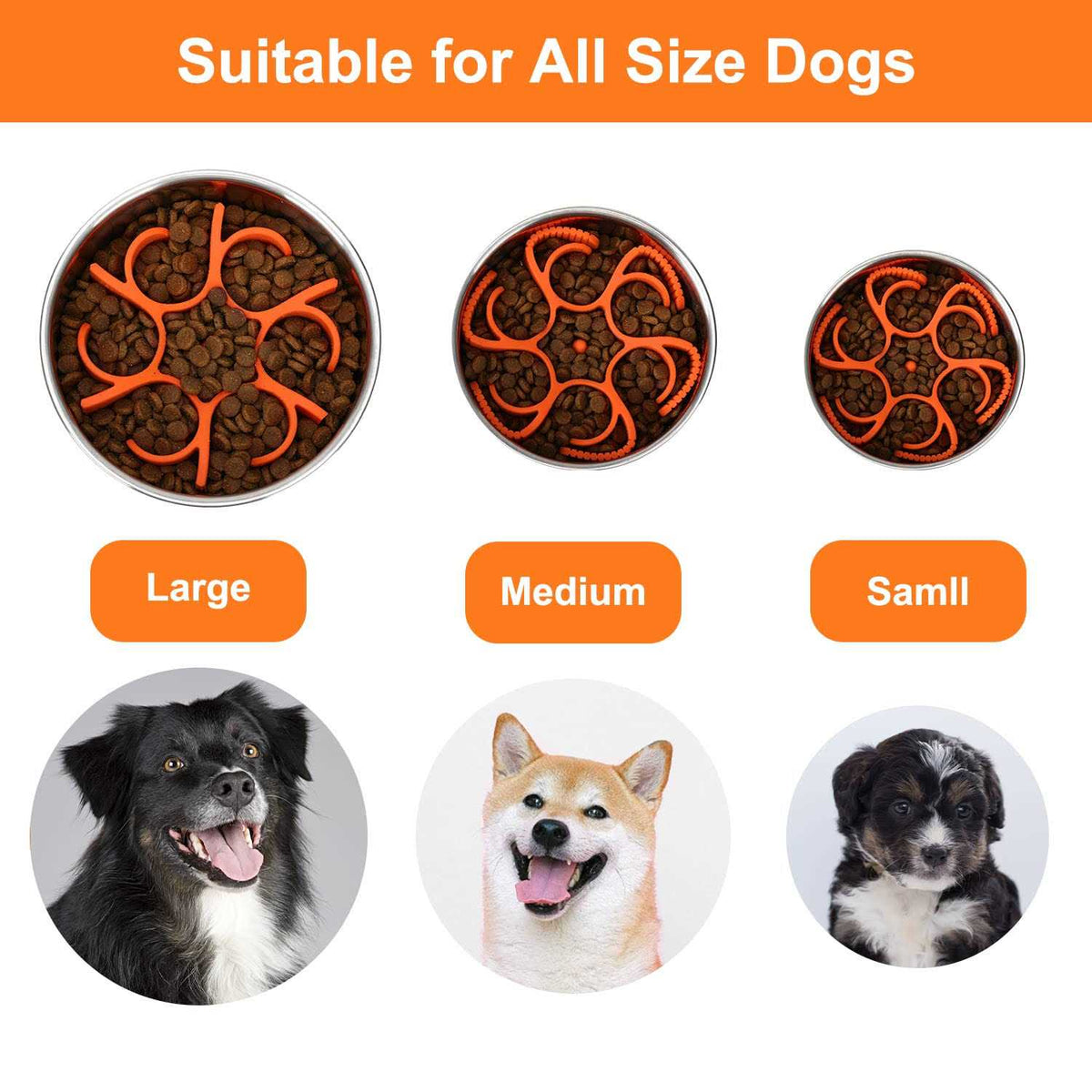 Silicone Spiral Slow Feeder Dog Bowl Q66708