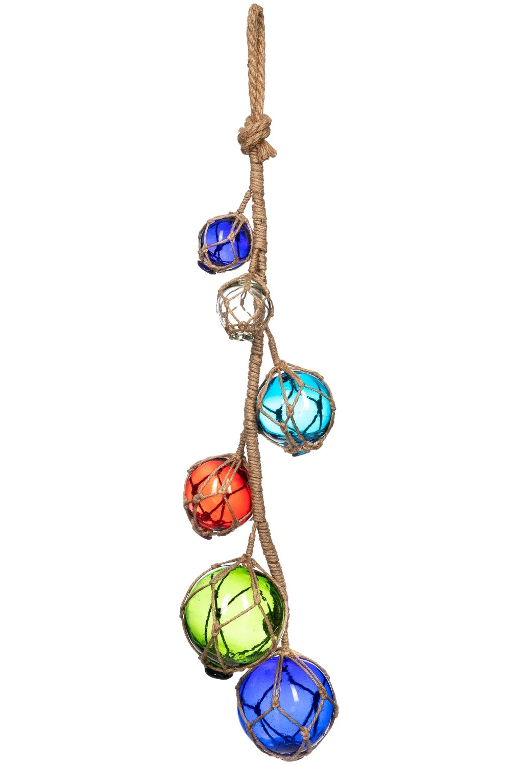 Glass Fishing Floats, Strand of 6, Multicolor V84175