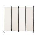 Black 6 Panel Folding Room Divider U668