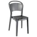 Transparent Black Polycarbonate Dining Chair Set of 2 U251