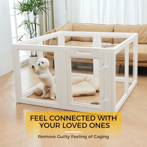 Clear Acrylic Plastic Dog Playpen, 30.3" Height, 10 PCS E526