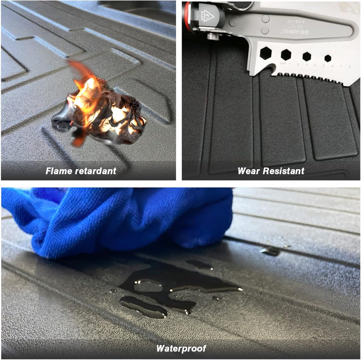 Black TPV Rear Trunk Cargo Mat H1904