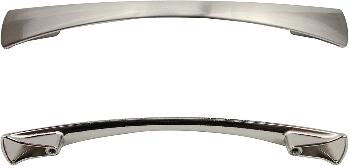 Brushed Nickel Cabinet Hardware Curved Pulls E67311