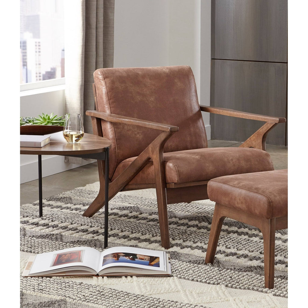 Camel Brown Solid Wood Chair Q6623